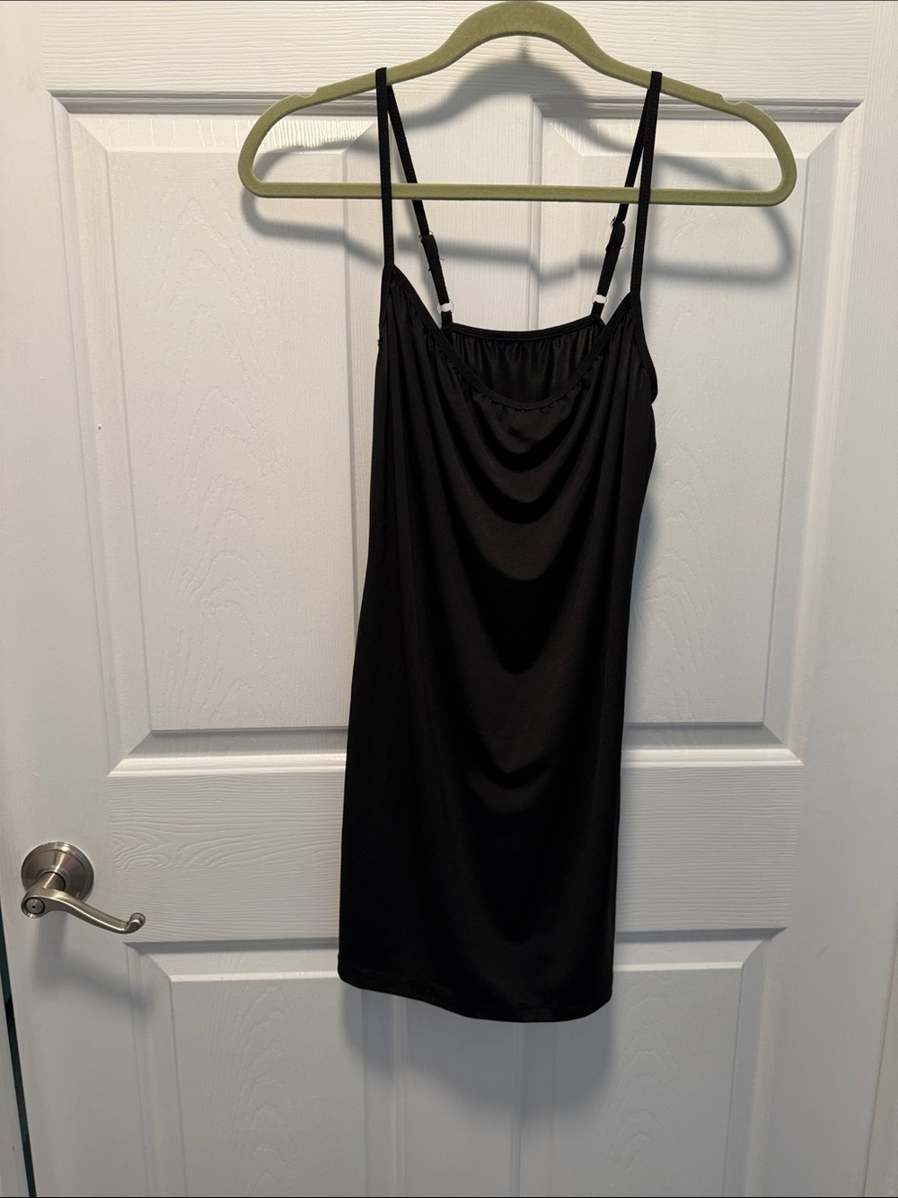 Source Unknown Black Mini Slip Dress